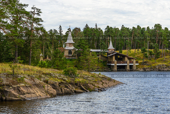The skete all Valaam Saints (2016 год). Редакционное фото, фотограф Михаил Аккуратoв / Фотобанк Лори