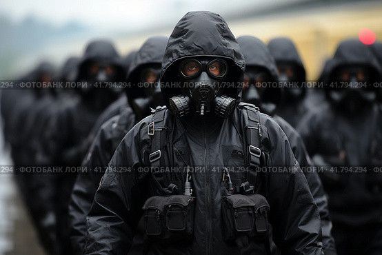The special forces unit is ready to go,  Generative AI. Стоковое AI-изображение, AI-художник Анна Кривицкая / Фотобанк Лори