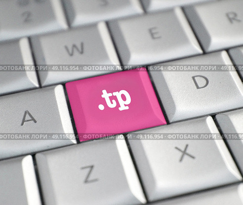 The .tp domain name on a keyboard key. Стоковое фото, агентство Ingram Publishing / Фотобанк Лори