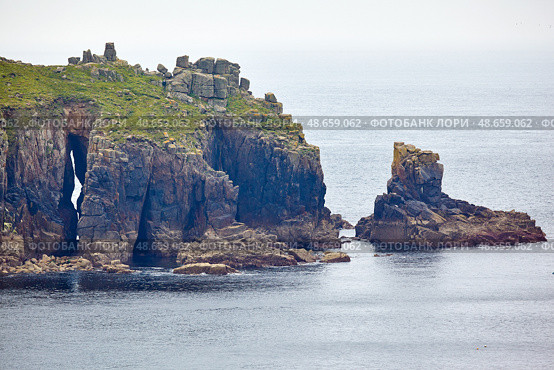 The view of Dr Syntax's Head at Land’s End. Cornwall. England. GB. (2009 год). Стоковое фото, фотограф Сергей Пристяжнюк (Serg Zastavkin) / Фотобанк Лори