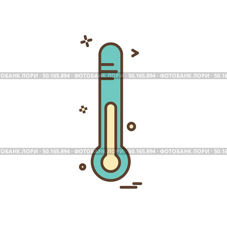 thermometer icon design vector. Стоковая иллюстрация, агентство Ingram Publishing / Фотобанк Лори