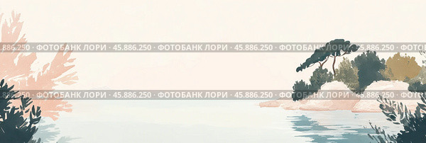 Тихий райский остров с умиротворяющими пейзажами для вдохновения при создании дизайна. Стоковое AI-изображение, AI-художник ФотоИнтеллект / Фотобанк Лори