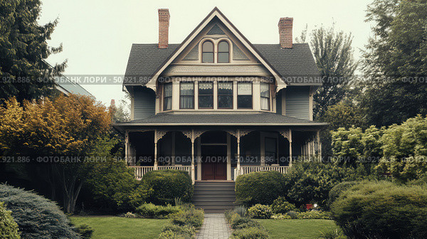 timeless vintage house ai generated. Стоковое AI-изображение, AI-художник Vectorwin / Фотобанк Лори