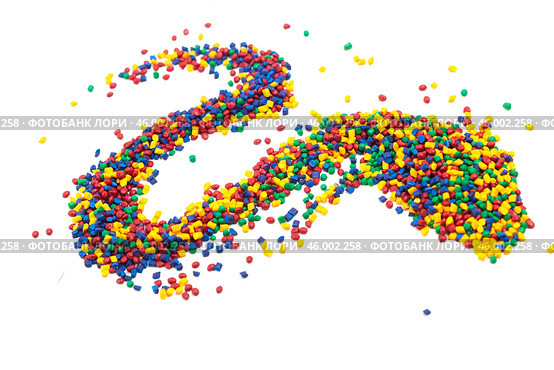 tinted plastic granulate for injection moulding process. Стоковое фото, фотограф Сергей Толмачёв / Фотобанк Лори