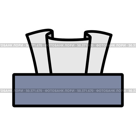 Tissue Paper Icon. Editable Bold Outline With Color Fill Design. Vector Illustration. Стоковая иллюстрация, агентство Ingram Publishing / Фотобанк Лори