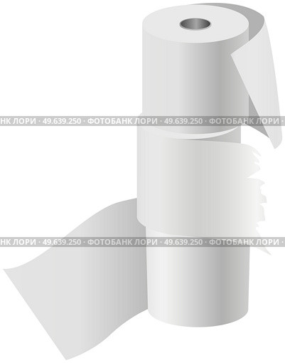 Toilet paper set flat vector illustration. Special paper for wiping. Paper product is used for sanitary and hygienic purposes. Roll of white coiled paper. Bumf isolated on white background. Toilet paper set. Special paper for wiping. Paper product is used for sanitary and hygienic purposes. Стоковая иллюстрация, агентство Ingram Publishing / Фотобанк Лори