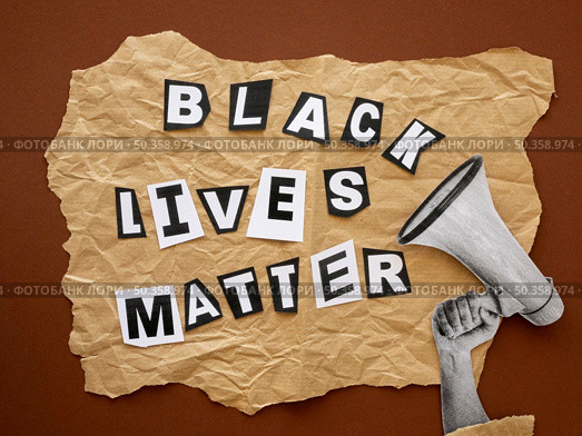 top view black lives matter awareness. Стоковое фото, агентство Ingram Publishing / Фотобанк Лори