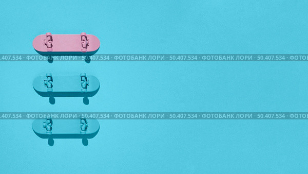 top view skateboards with copy space. Стоковое фото, агентство Ingram Publishing / Фотобанк Лори