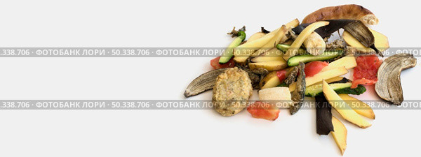 top view waste with organic vegetables. Стоковое фото, агентство Ingram Publishing / Фотобанк Лори