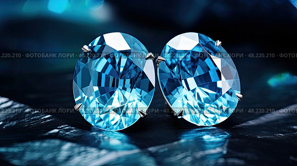 topaz blue gems ai generated. Стоковое AI-изображение, AI-художник Vectorwin / Фотобанк Лори