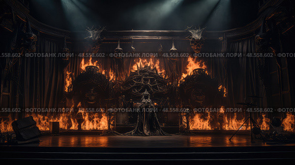 torches black metal background ai generated. Стоковое AI-изображение, AI-художник Vectorwin / Фотобанк Лори