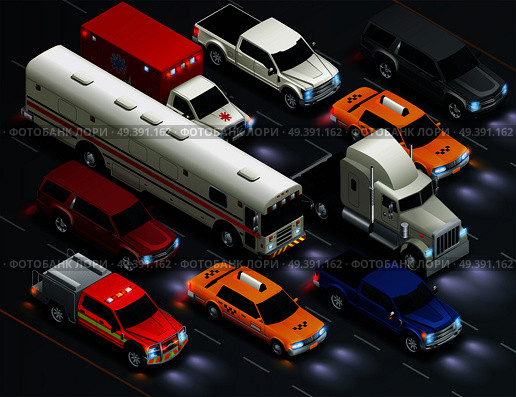 Transport Traffic Realistic Composition. Стоковая иллюстрация, агентство Ingram Publishing / Фотобанк Лори