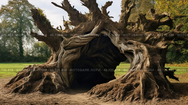 tree uprooted trees ai generated. Стоковое AI-изображение, AI-художник Vectorwin / Фотобанк Лори