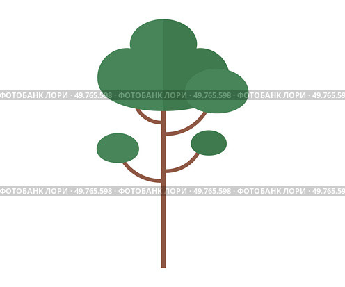 Tree vector illustration. The changing climate patterns affect growth and reproduction plants The roots tree anchor it firmly to ground, providing stability and nourishment The symphony chirping birds. Tree. Climate conditions influence growth and distribution trees in different regions. Стоковая иллюстрация, агентство Ingram Publishing / Фотобанк Лори