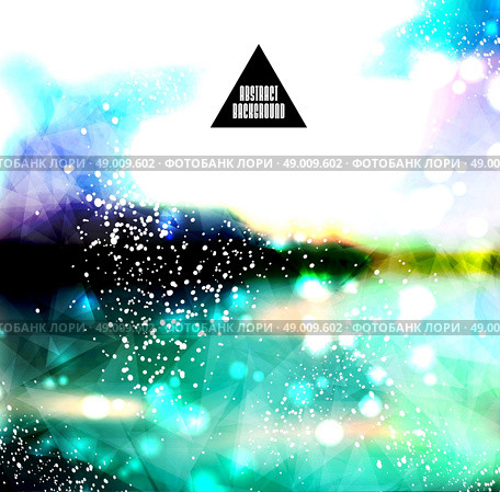 Trendy parallax background. Blur sky, clouds, nature, landscape for Summer Holidays and web design. Стоковая иллюстрация, агентство Ingram Publishing / Фотобанк Лори