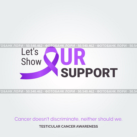 Triumph Together. Vector Background Testicular Health. Стоковая иллюстрация, агентство Ingram Publishing / Фотобанк Лори