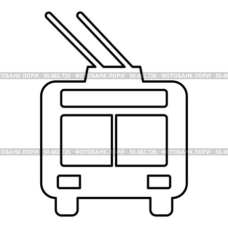 Trolleybus electric city transportation urban public transport trolley bus contour outline line icon black color vector illustration image thin flat style simple. Trolleybus electric city transportation urban public transport trolley bus contour outline line icon black color vector illustration image thin flat style. Стоковая иллюстрация, агентство Ingram Publishing / Фотобанк Лори
