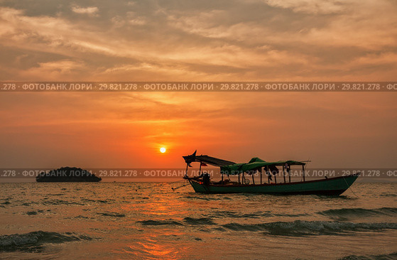 Tropical sunset (2013 год). Стоковое фото, фотограф Юлия Бабкина / Фотобанк Лори