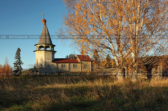 Церковь Николая Чудотворца в деревне Вёгоруксы (Карелия) (2016 год). Стоковое фото, фотограф Самохвалов Артем / Фотобанк Лори