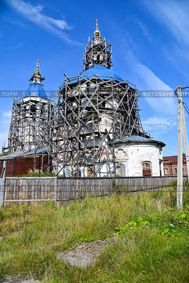 Церковь Рождества Пресвятой Богородицы (Ильинская церковь). 1744-1761г.г. Город Тобольск. Стоковое фото, фотограф Александр Тараканов / Фотобанк Лори