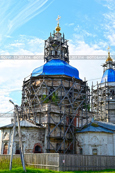 Церковь Рождества Пресвятой Богородицы (Ильинская церковь). 1744-1761г.г. Город Тобольск. Стоковое фото, фотограф Александр Тараканов / Фотобанк Лори