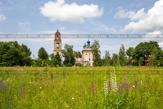 Церковь Рождества Пресвятой Богородицы, с. Шапкино, Ивановская область. Редакционное фото, фотограф Ирина Яровая / Фотобанк Лори