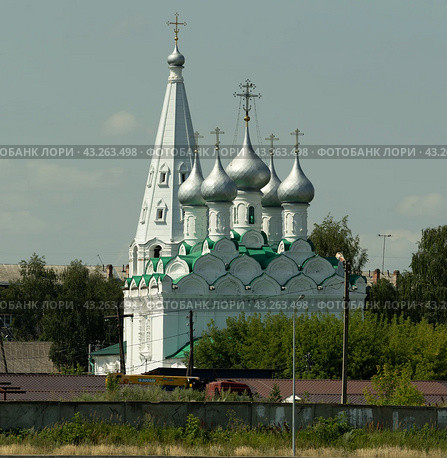 Церковь Спаса Нерукотворного Образа в Балахне (2022 год). Редакционное фото, фотограф Дмитрий Казаков / Фотобанк Лори