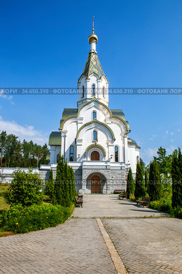 Церковь Воскресения Христова. Село Катынь, Смоленская область (2020 год). Стоковое фото, фотограф Сергей Афанасьев / Фотобанк Лори