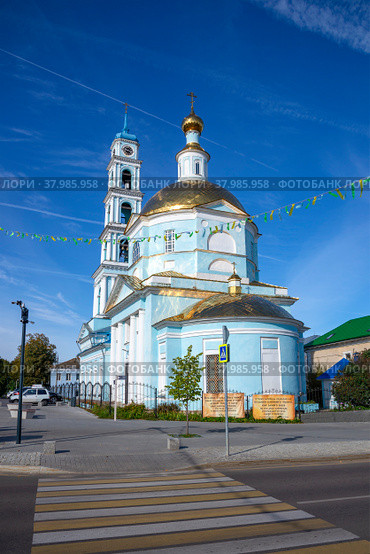 Церковь Введения во храм Пресвятой Богородицы в городе Кашире, Московская область. Россия (2021 год). Стоковое фото, фотограф Анна Карасева / Фотобанк Лори