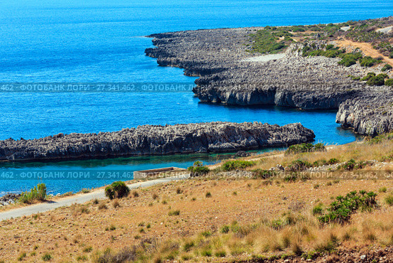 Tyrrhenian sea coast, Macari, Sicily, Italy (2017 год). Стоковое фото, фотограф Юрий Брыкайло / Фотобанк Лори