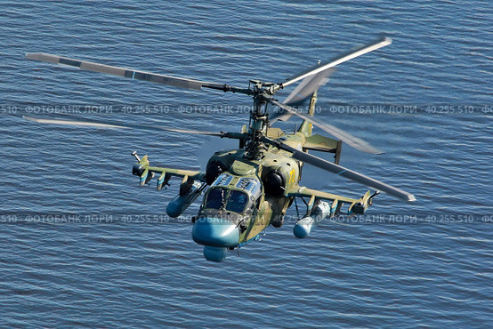 Ударный вертолёт Ка-52 "Аллигатор" ВКС России (2021 год). Редакционное фото, фотограф Александр Тарасенков / Фотобанк Лори