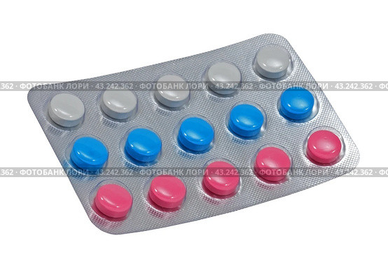 Упаковки с медицинскими таблетками на белом фоне. Packages with medical pills on a white background. Стоковое фото, фотограф Татьяна Д / Фотобанк Лори