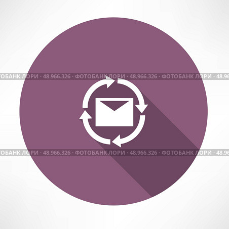uploads messages icon. Flat modern style vector illustration . Стоковая иллюстрация, агентство Ingram Publishing / Фотобанк Лори