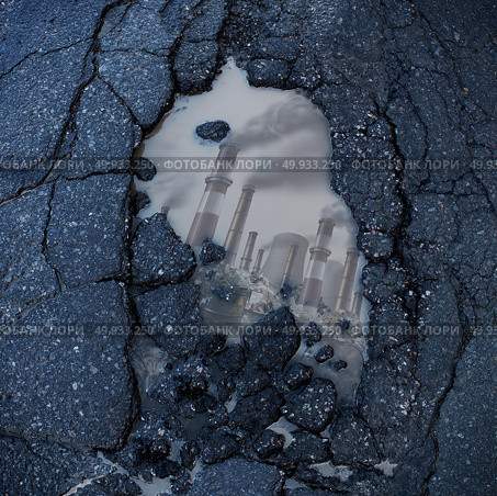 Urban pollution and city air toxin as toxic pollutant emissions health concept with 3D illustration elements.. Urban Pollution. Стоковое фото, агентство Ingram Publishing / Фотобанк Лори