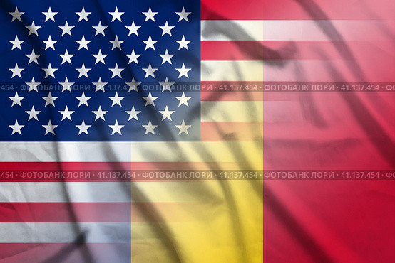 USA and Chad official flag transborder relations CHL USA. Стоковая иллюстрация, иллюстратор Кабак Дмитрий / Фотобанк Лори