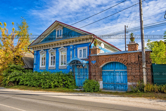 Усадьба Костиной в Городце (2023 год). Стоковое фото, фотограф Илья Старков / Фотобанк Лори