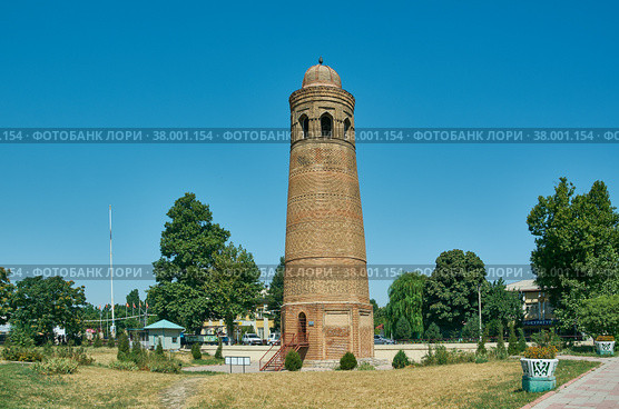 Uzgen Minaret (2018 год). Стоковое фото, фотограф Александр Fanfo / Фотобанк Лори