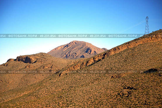 valley in   africa morocco the atlas dry mountain ground isolated hill . Стоковое фото, агентство Ingram Publishing / Фотобанк Лори