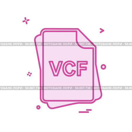 VCF file type  icon design vector. Стоковая иллюстрация, агентство Ingram Publishing / Фотобанк Лори
