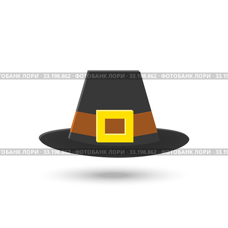 Vector hat black icon. Стоковая иллюстрация, иллюстратор Альдана Прокофьева / Фотобанк Лори