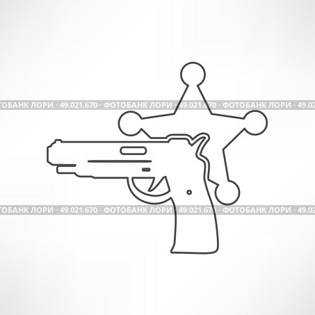 Vector illustration of isolated modern police icon. Стоковая иллюстрация, агентство Ingram Publishing / Фотобанк Лори