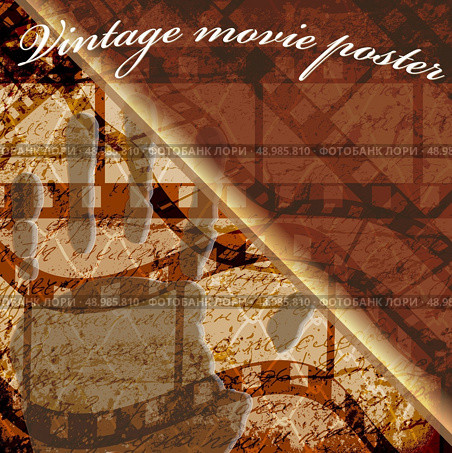 vector scratched film strip. Стоковая иллюстрация, агентство Ingram Publishing / Фотобанк Лори