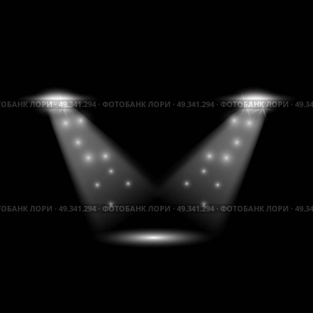 Vector searchlight. Black scene. Стоковая иллюстрация, агентство Ingram Publishing / Фотобанк Лори