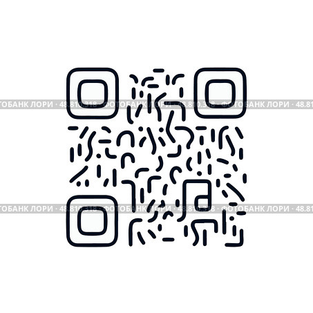 Векторные иконки с QR-кодом для цифровой идентификации. Стоковое AI-изображение, AI-художник Ольга Березина / Фотобанк Лори