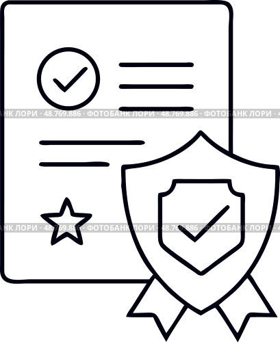 Векторные иконки сертификата безопасности на прозрачном фоне. Стоковое AI-изображение, AI-художник Ольга Березина / Фотобанк Лори