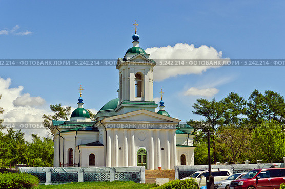 Входоиерусалимский храм, город Иркутск (2013 год). Редакционное фото, фотограф Игорь Боголюбов / Фотобанк Лори