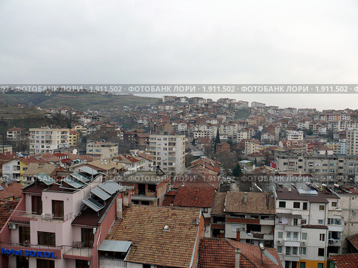 Вид на город Сандански, Болгария (2009 год). Редакционное фото, фотограф Алексей Стоянов / Фотобанк Лори