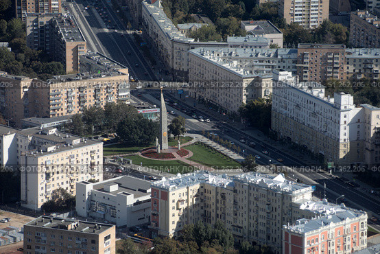Вид на площадь Дорогомиловская застава Москва. Редакционное фото, фотограф Дмитрий Неумоин / Фотобанк Лори