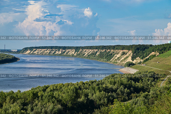 Вид на реку Иртыш. Город Тобольск. Стоковое фото, фотограф Александр Тараканов / Фотобанк Лори