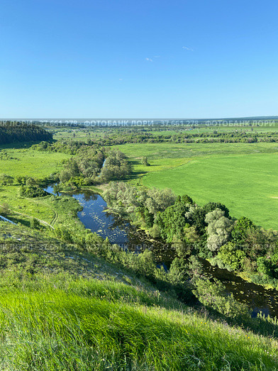 Вид на реку Корень Белгородская область (2021 год). Стоковое фото, фотограф Шеин Александр / Фотобанк Лори